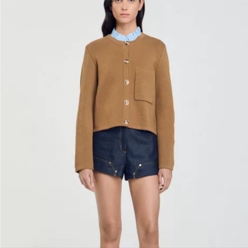 Sandro
Meunier Ruffled Neck Cardigan new flawless